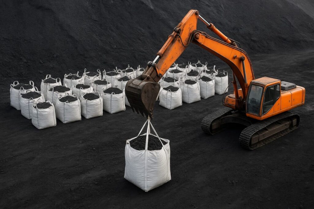 Jumbo bag kemasan batu bara