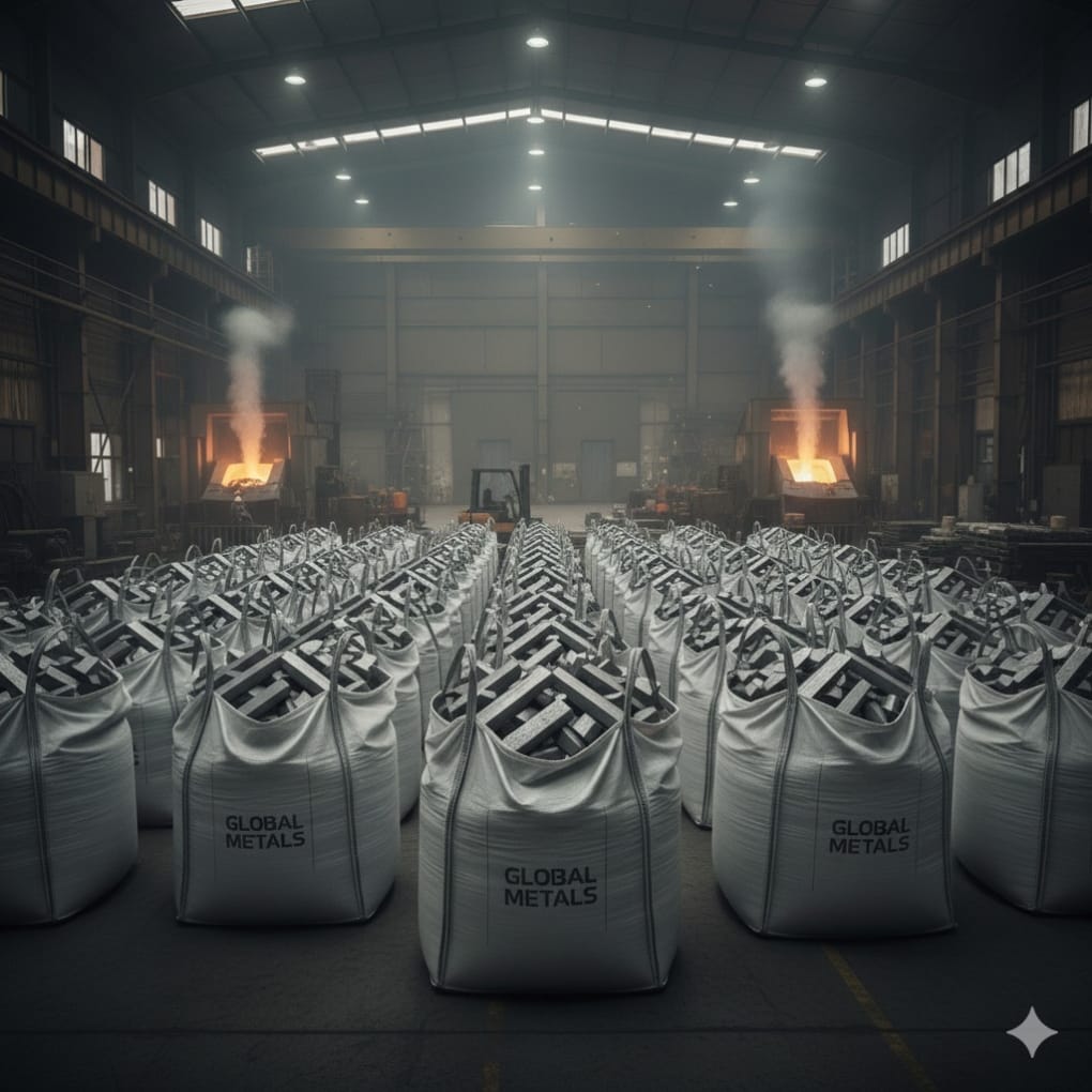 Jumbo bag kemasan ingot logam