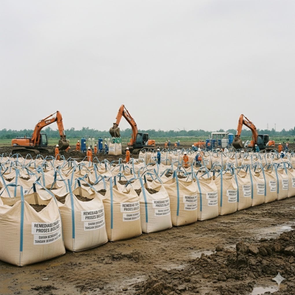 Remediasi tanah menggunakan jumbo bag
