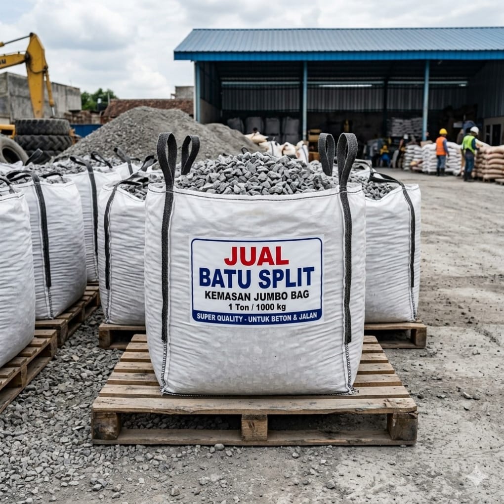 Jual batu split kemasan jumbo bag