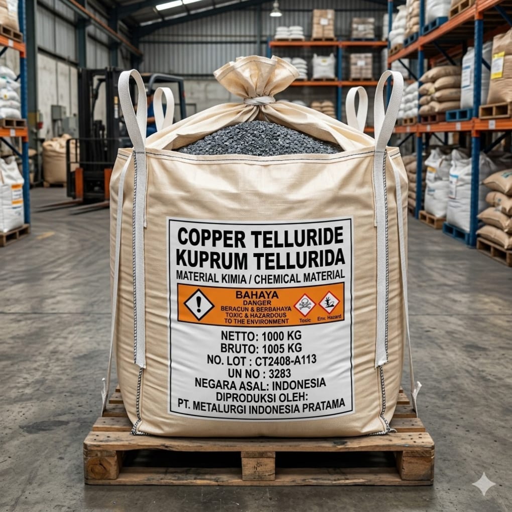 Jumbo bag kemasan copper telluride